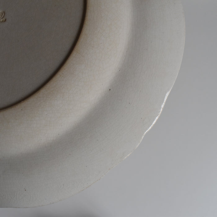 アンティークプレート ミントン クリームウエア E