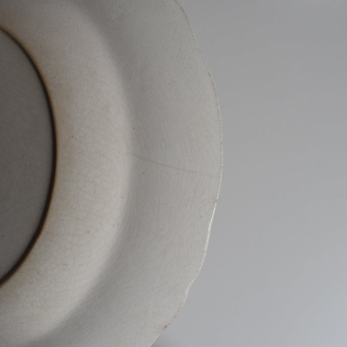 アンティークプレート ミントン クリームウエア E