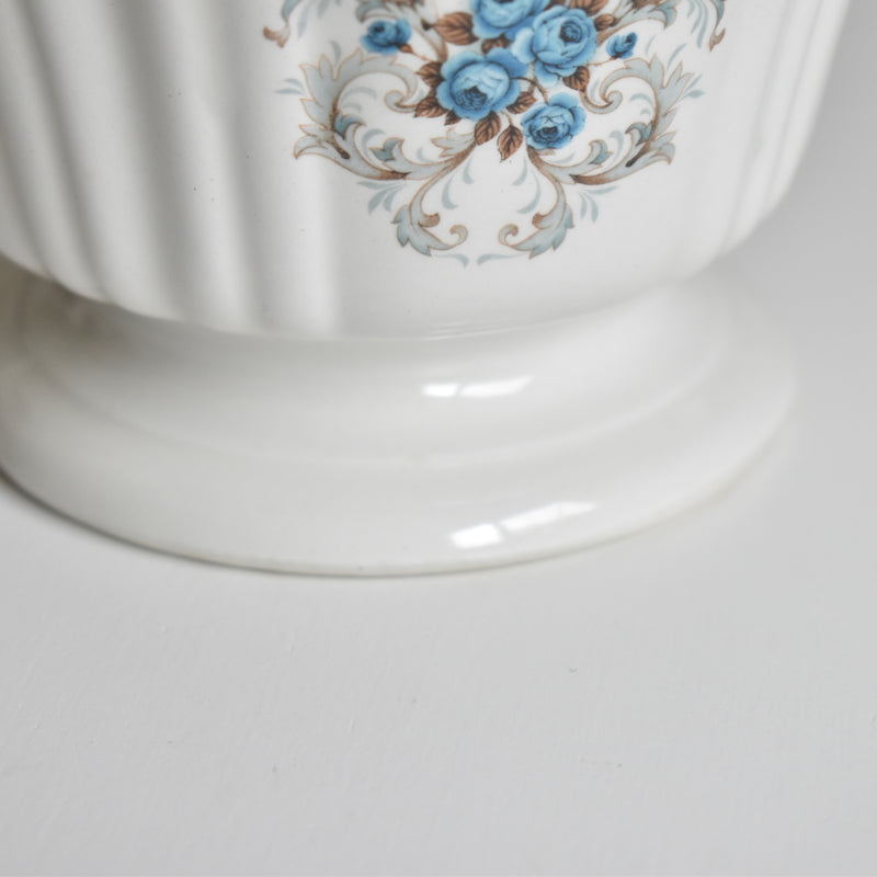 Vintage Sugar Pot Orsy Mulandero Roses bleues