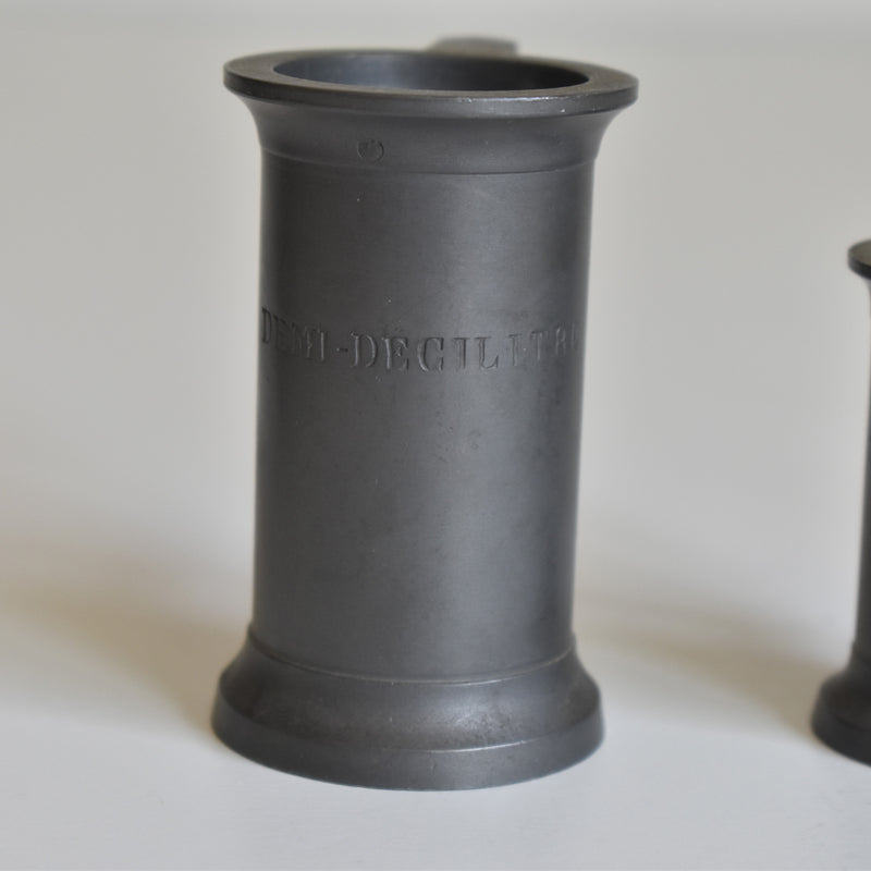 ヴィンテージピューター 計量カップ 7点セット J.R