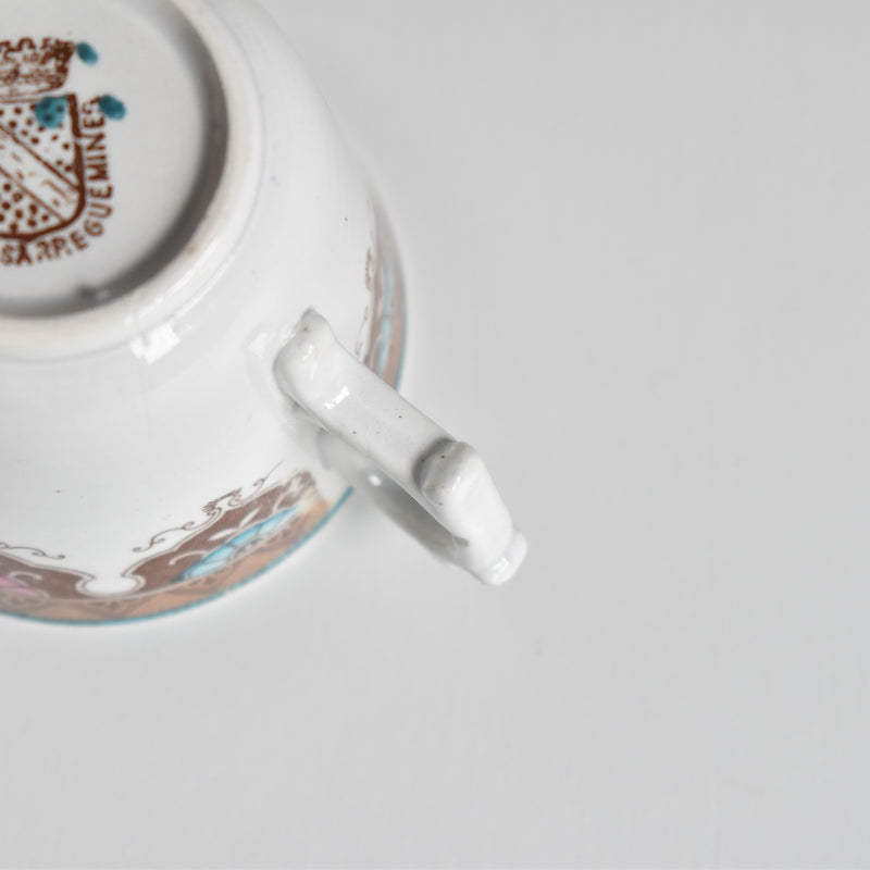 Antique Coffee Cup & Saucer, Sarreguemines A