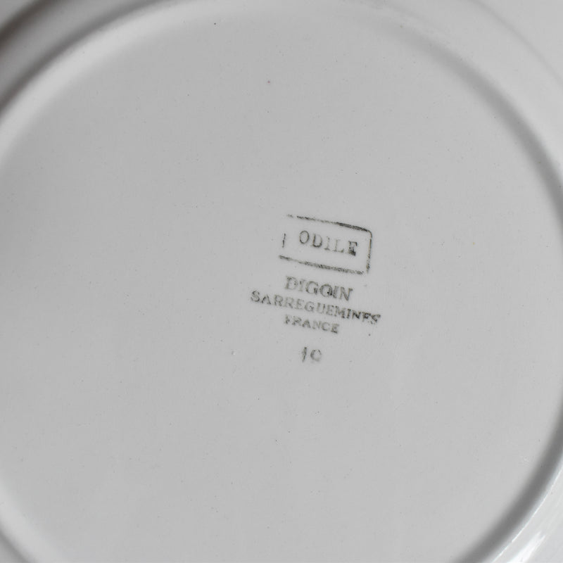 Vintage Plate Digoin & Sarreguemines Odile E