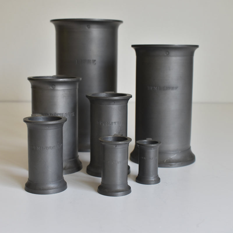 ヴィンテージピューター 計量カップ 7点セット J.R