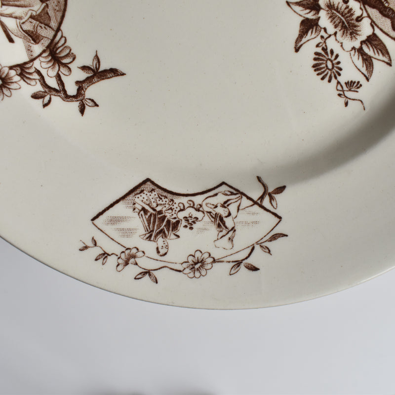 Antique Plate R&S Clairefontaine Kioto (Brown)