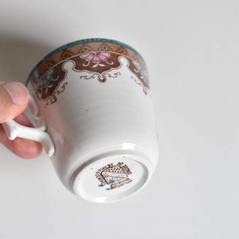 Antique Coffee Cup & Saucer, Sarreguemines A
