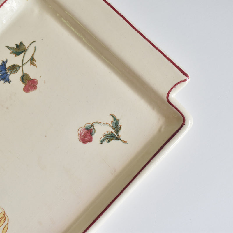 Vintage Rectangular Cake Plate Digoin & Sarreguemines Agreste
