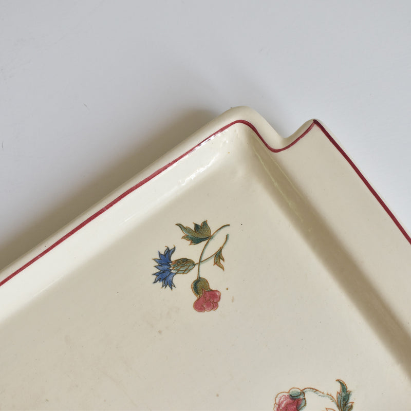 Vintage Rectangular Cake Plate Digoin & Sarreguemines Agreste