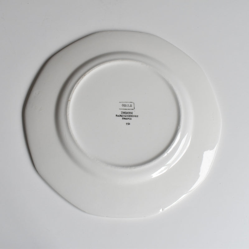 Vintage Plate Digoin & Sarreguemines Odile F