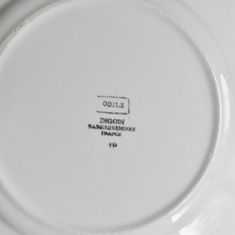 Vintage Plate Digoin & Sarreguemines Odile F