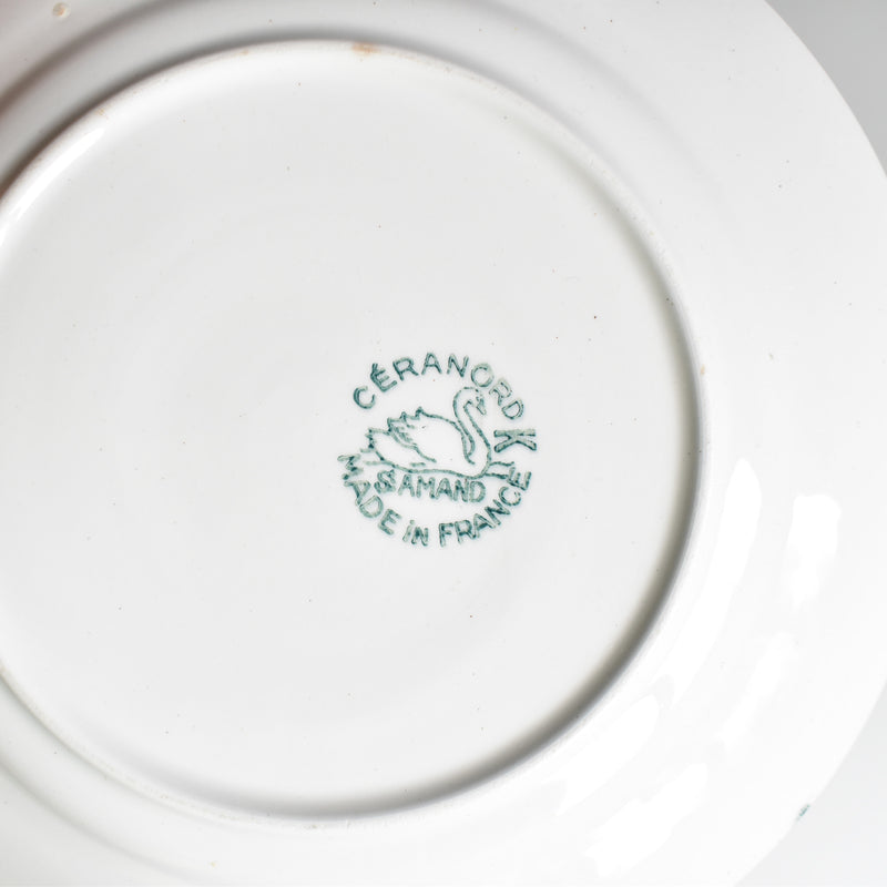 Vintage Dessert Plate, Saint-Amand Ceranord, Flower & Relief D