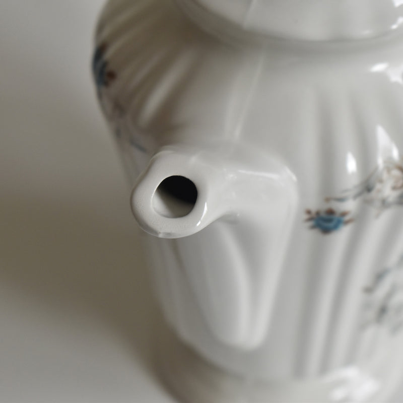 Vintage Coffee Pot Olssy Mulandellu Roses bleues