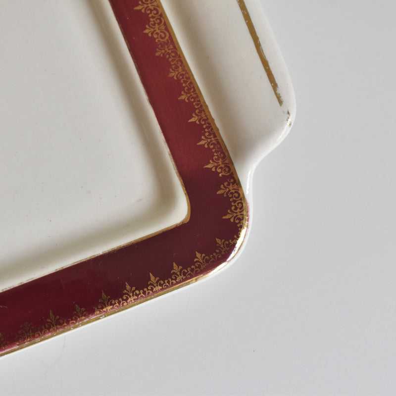 Vintage Rectangular Cake Plate Digoin & Sarreguemines Limousin