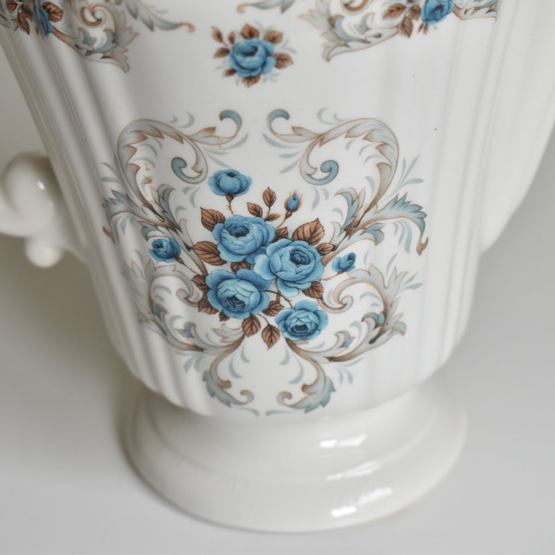 Vintage Coffee Pot Olssy Mulandellu Roses bleues