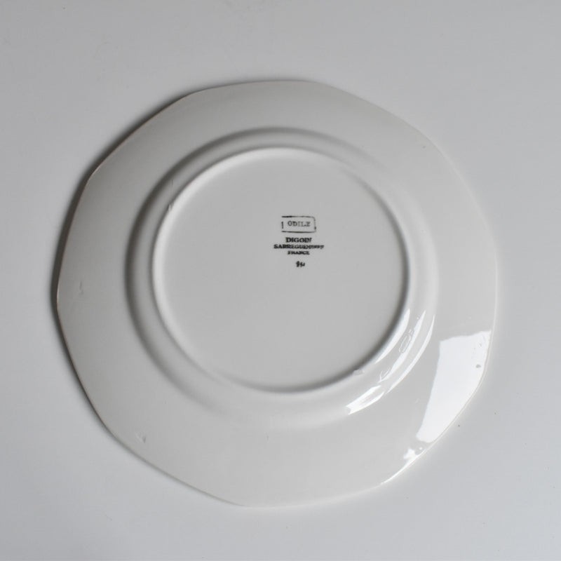 Vintage plate, Digoin & Sarreguemines, Odile G