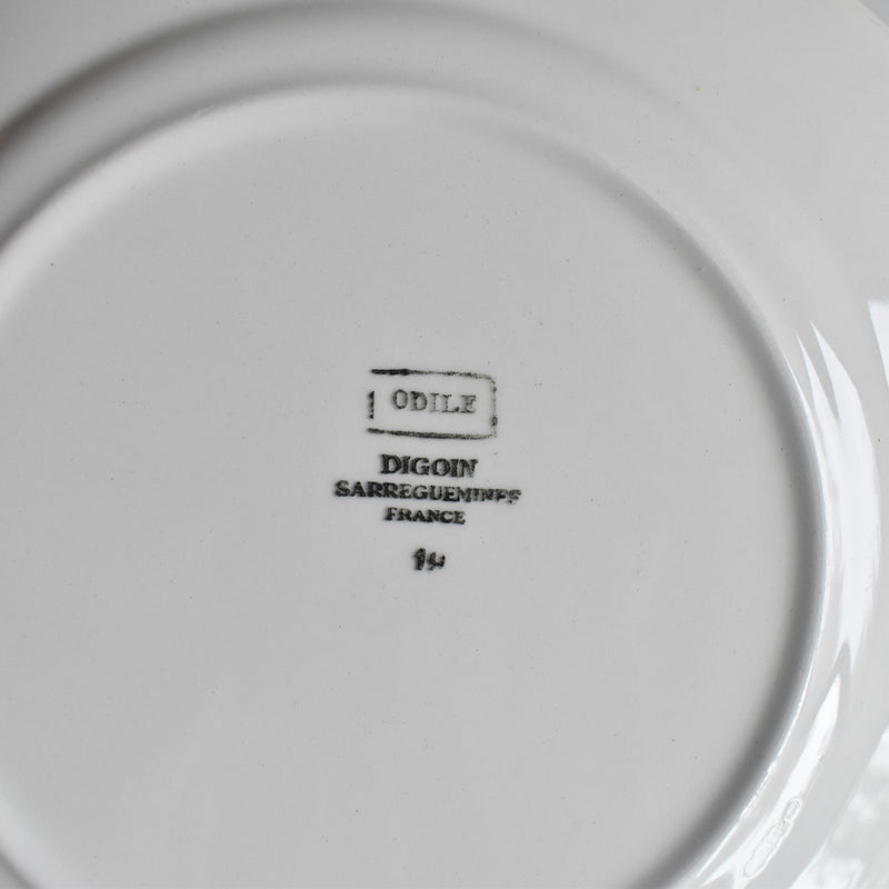 Vintage plate, Digoin & Sarreguemines, Odile G