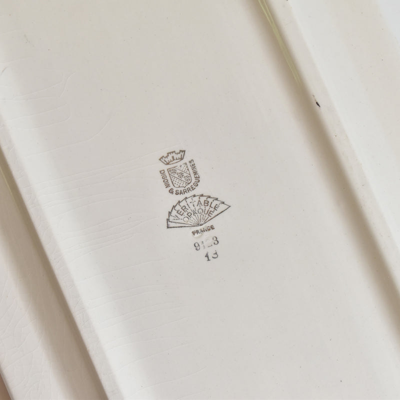 Vintage Rectangular Cake Plate, Digoin & Sarreguemines 9123