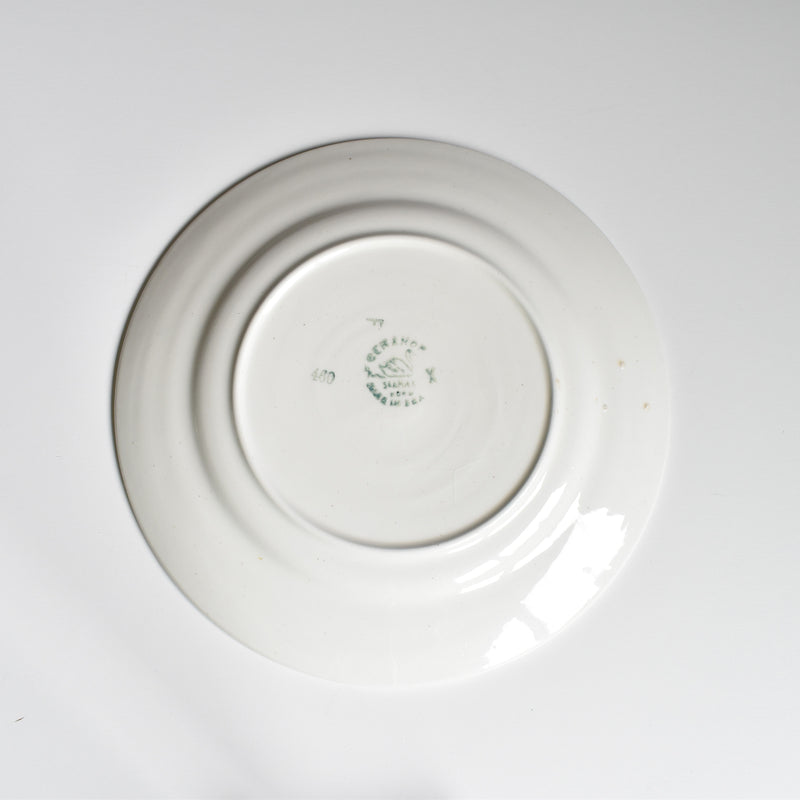 Vintage dessert plate, Saint-Amand Ceranord, flower and relief, E