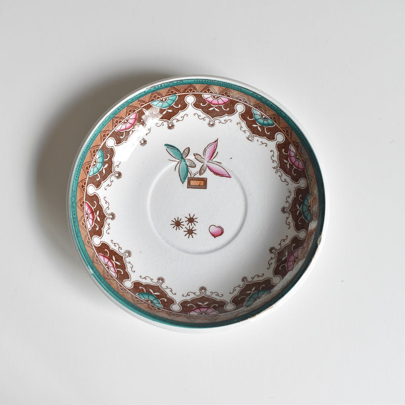 Antique Coffee Cup & Saucer, Sarreguemines, C