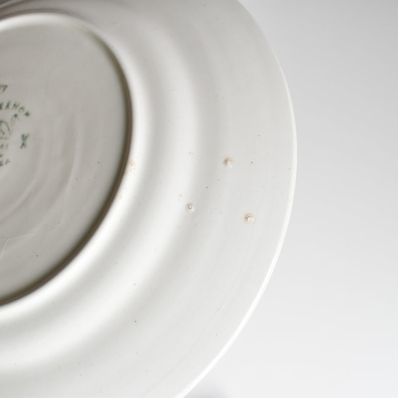 Vintage dessert plate, Saint-Amand Ceranord, flower and relief, E