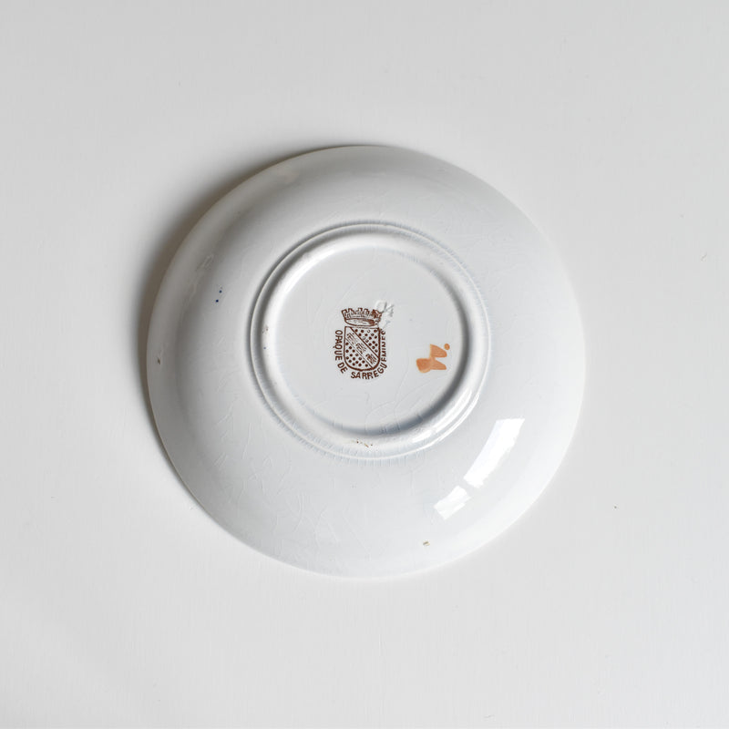 Antique Coffee Cup & Saucer, Sarreguemines, C