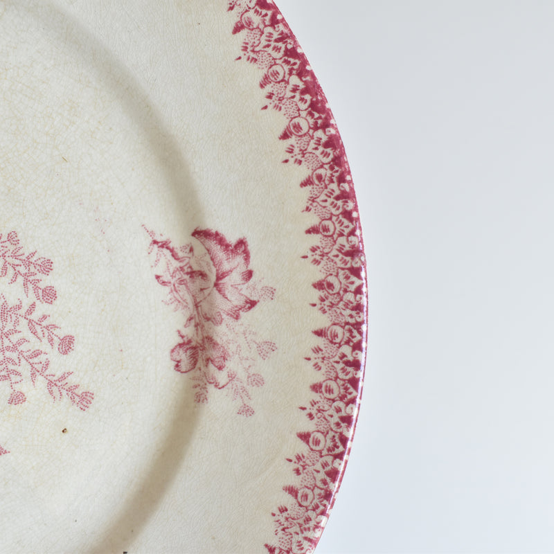 Antique Plate Onnaing Eglantines F