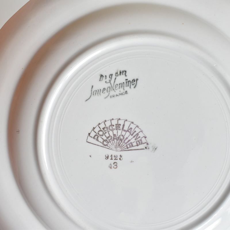 Vintage dessert plate Digoin & Sarreguemines 9123 I