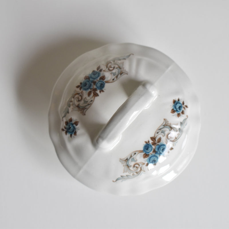 Vintage Coffee Pot Olssy Mulandellu Roses bleues