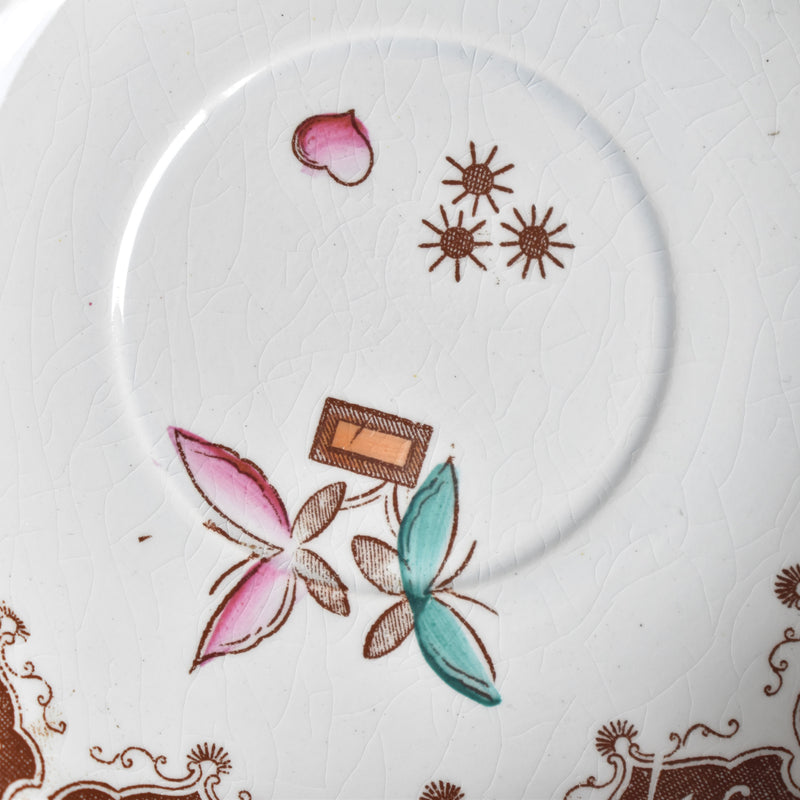 Antique Coffee Cup & Saucer, Sarreguemines, C