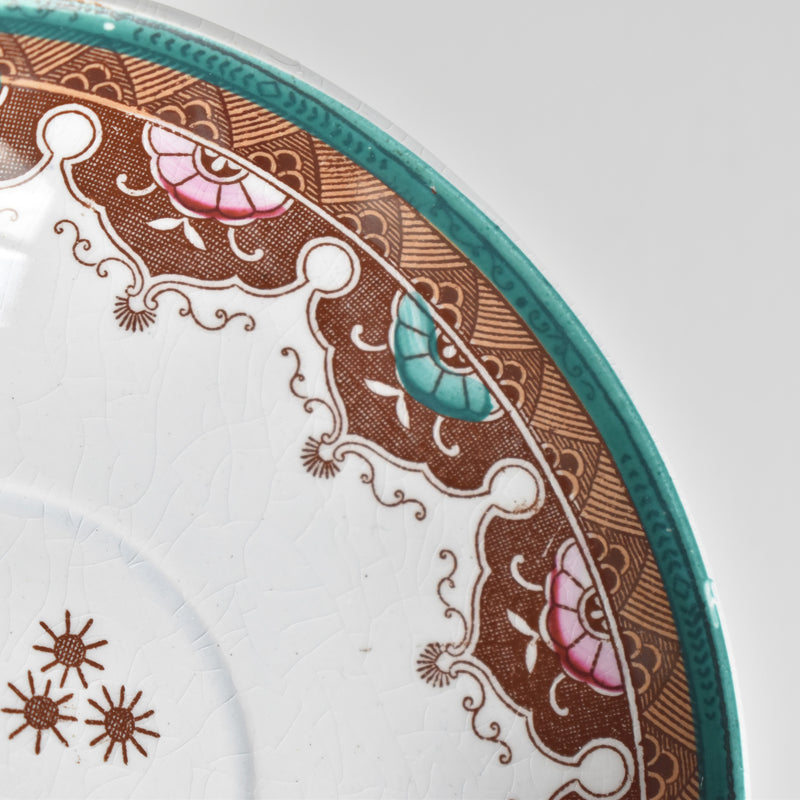 Antique Coffee Cup & Saucer, Sarreguemines, C