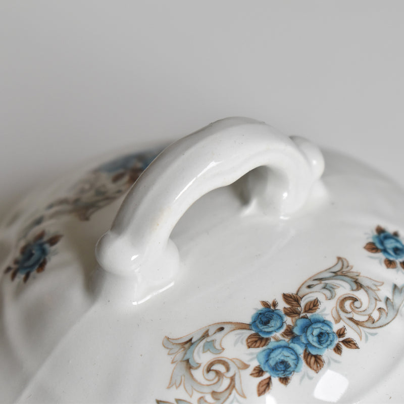 Vintage Coffee Pot Olssy Mulandellu Roses bleues