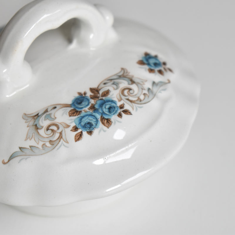 Vintage Coffee Pot Olssy Mulandellu Roses bleues