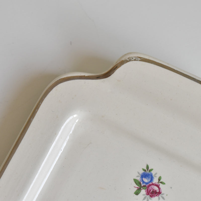 Vintage Rectangular Cake Plate, Digoin & Sarreguemines 9123