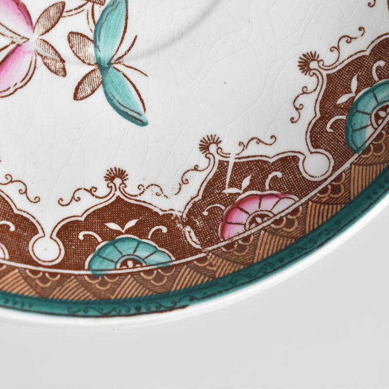 Antique Coffee Cup & Saucer, Sarreguemines, C