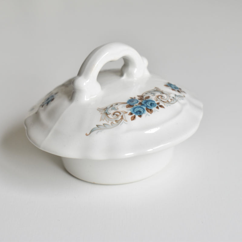 Vintage Coffee Pot Olssy Mulandellu Roses bleues