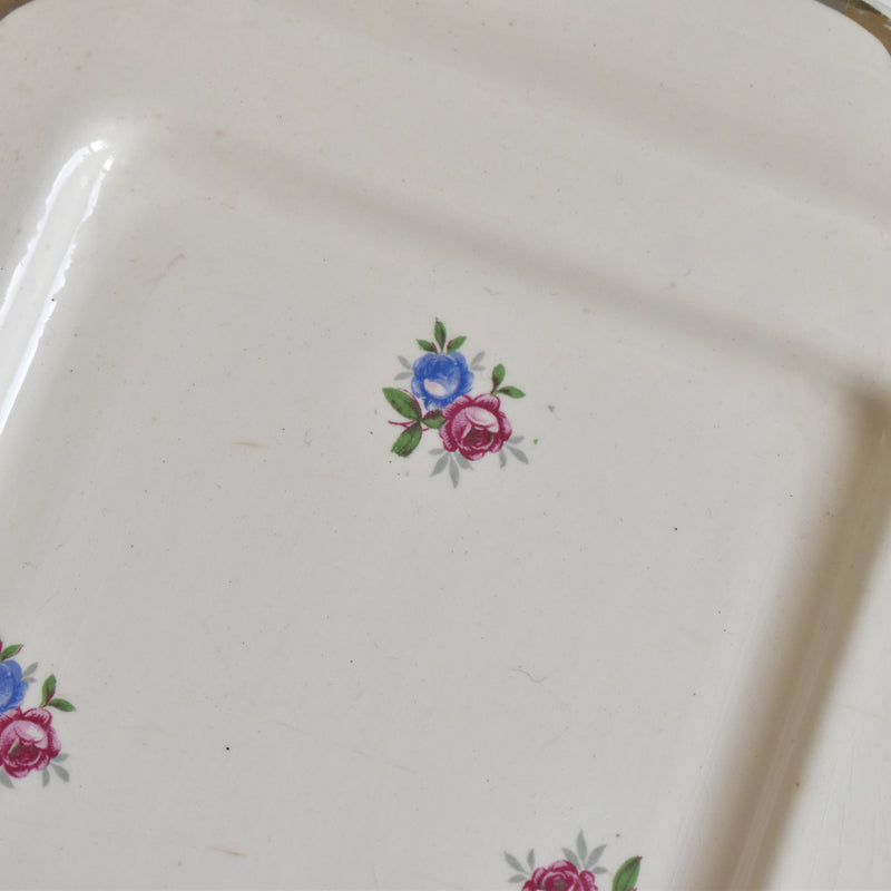 Vintage Rectangular Cake Plate, Digoin & Sarreguemines 9123