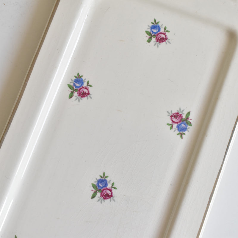 Vintage Rectangular Cake Plate, Digoin & Sarreguemines 9123