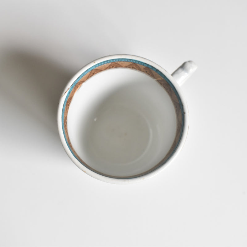 Antique Coffee Cup & Saucer, Sarreguemines, C