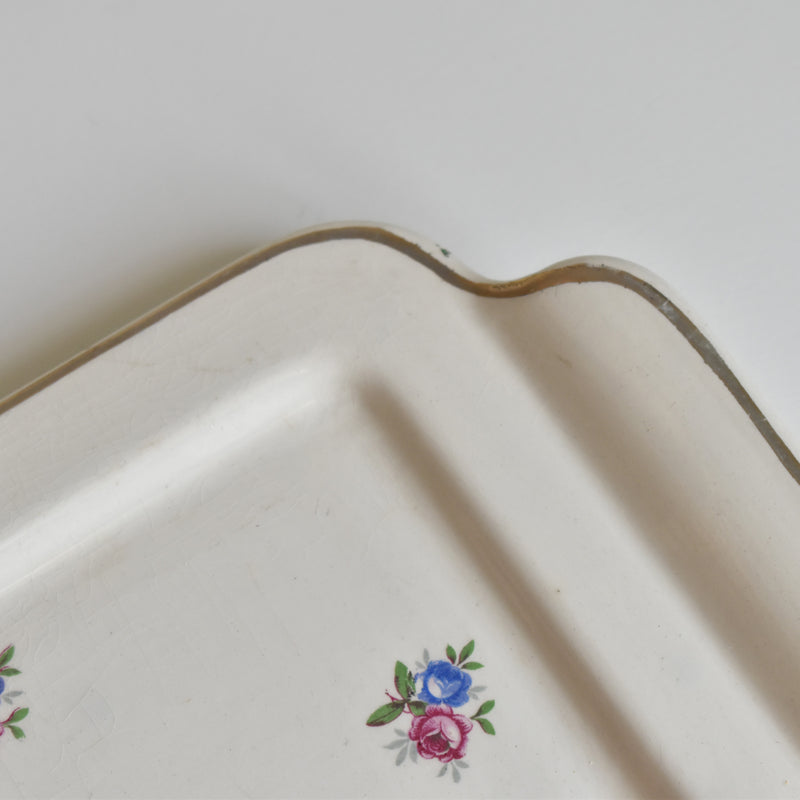 Vintage Rectangular Cake Plate, Digoin & Sarreguemines 9123