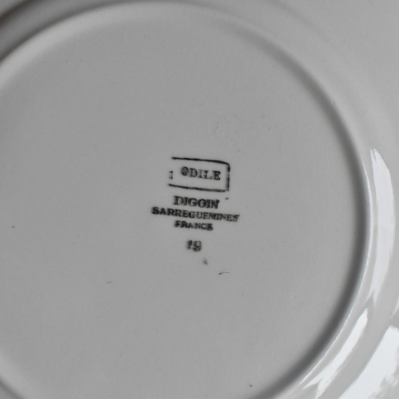 Vintage plate Digoin & Sarreguemines Odile H