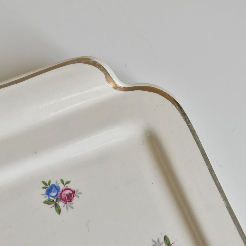 Vintage Rectangular Cake Plate, Digoin & Sarreguemines 9123