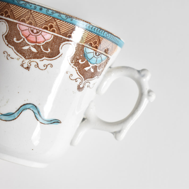 Antique Coffee Cup & Saucer, Sarreguemines, C