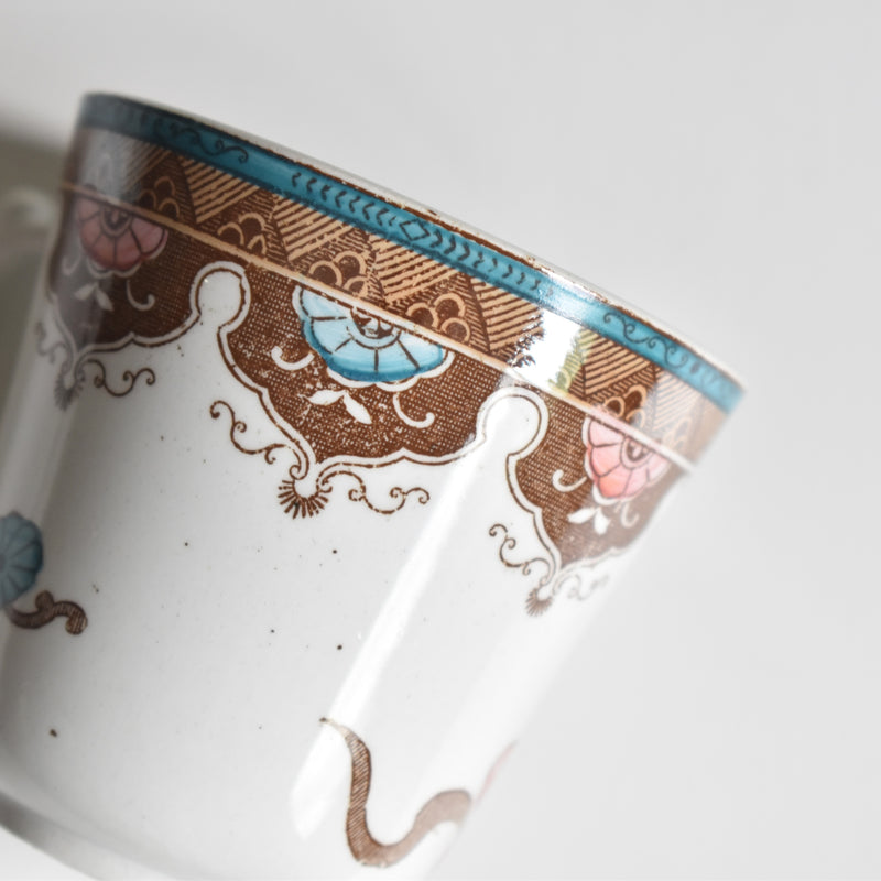 Antique Coffee Cup & Saucer, Sarreguemines, C