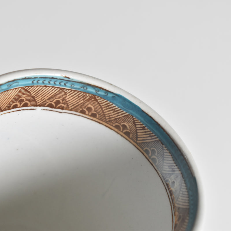 Antique Coffee Cup & Saucer, Sarreguemines, C