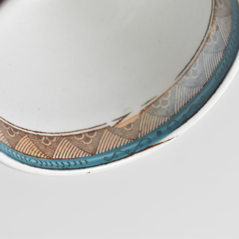 Antique Coffee Cup & Saucer, Sarreguemines, C