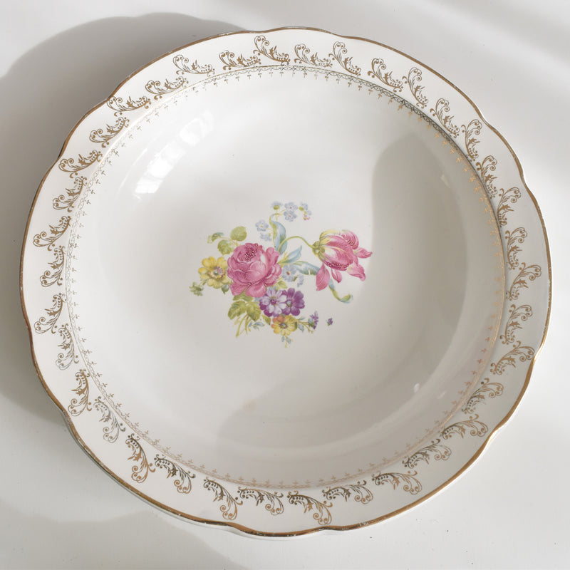 ヴィンテージ深い大皿ディゴワン＆サルグミンヌ Arabesque (アラベスク）(ヒビあり） (ダメージあり　セール商品)