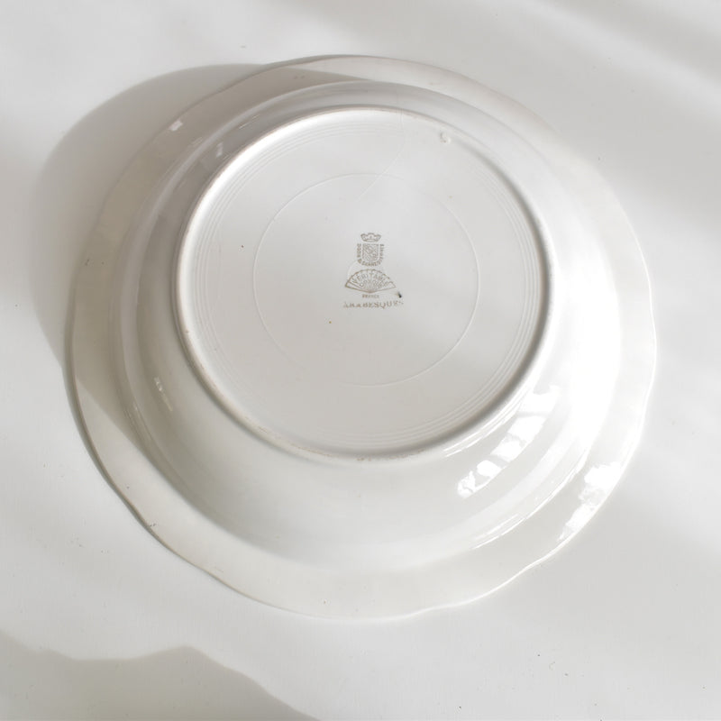 ヴィンテージ深い大皿ディゴワン＆サルグミンヌ Arabesque (アラベスク）(ヒビあり） (ダメージあり　セール商品)