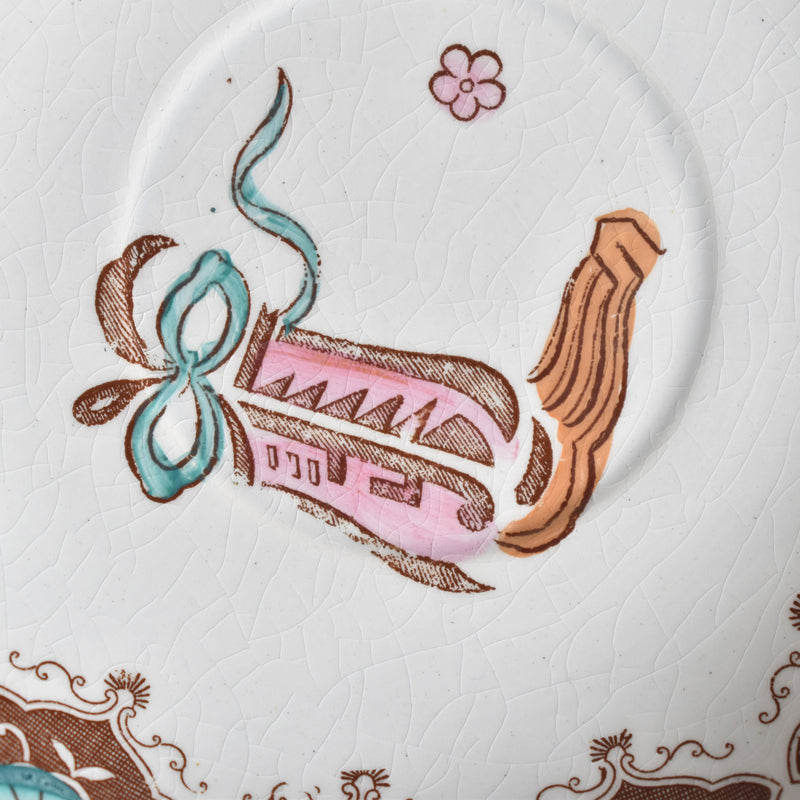 Antique Coffee Cup & Saucer, Sarreguemines D