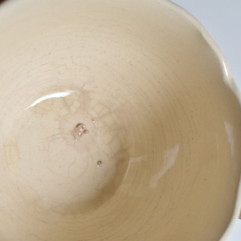 Vintage Cup & Saucer: Digoin & Sarreguemines, Ivoire, Flower Rim
