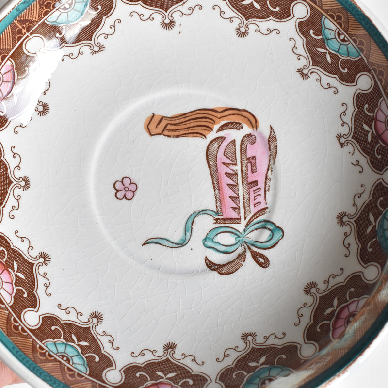 Antique Coffee Cup & Saucer, Sarreguemines D