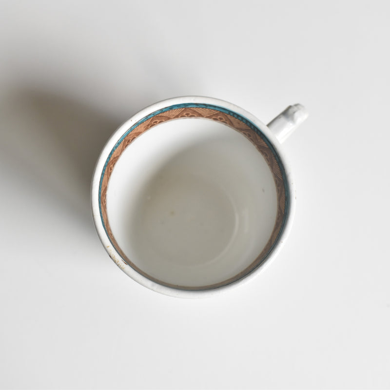 Antique Coffee Cup & Saucer, Sarreguemines D